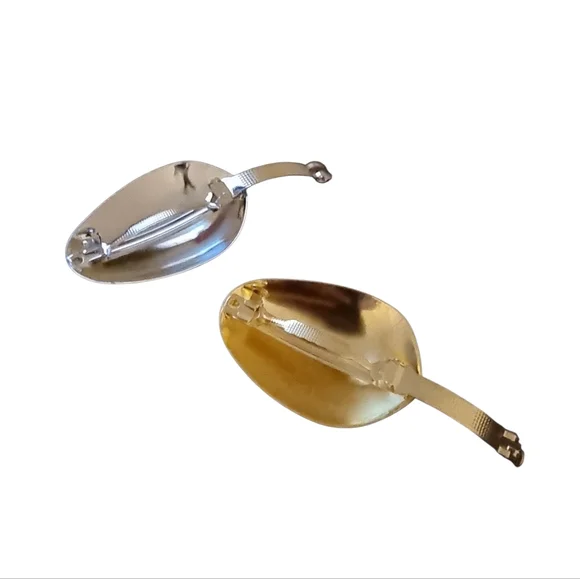 New ZARA Metallic Dual-Tone Hair Accessory Two Tone 2pc Barette - Picture 3 of 6